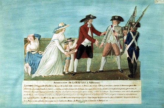 The Arrest of Louis XVI and his family at Varennes, 21 June from Lesueur Brothers
