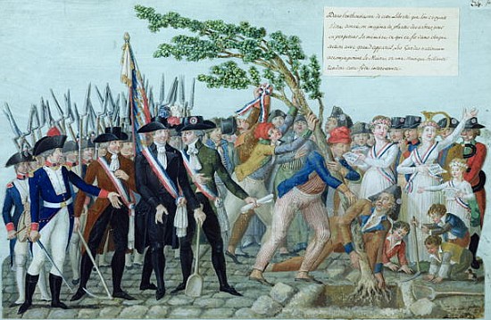 The Planting of a Tree of Liberty, c.1789 from Lesueur Brothers