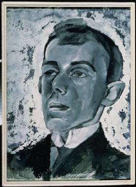 Portrait of the Poet Ossip Mandelstam (1891-1938) (gouache on paper)