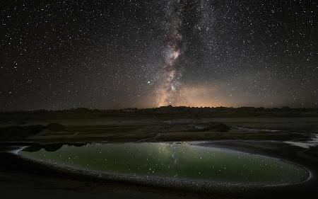 Galaxie in einem See