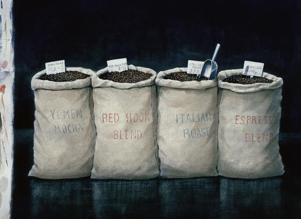 Coffee Sacks, 1990 (w/c on paper)  from Lincoln  Seligman