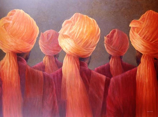 All Five Heads (oil on canvas)  from Lincoln  Seligman