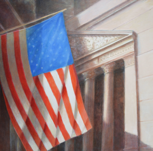Stars & Stripes, N.Y. Stock Exchange from Lincoln  Seligman
