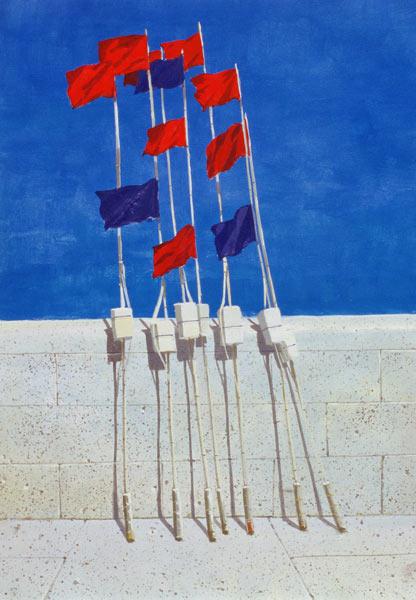 Lobster Buoys, 1990s (acrylic on paper) 