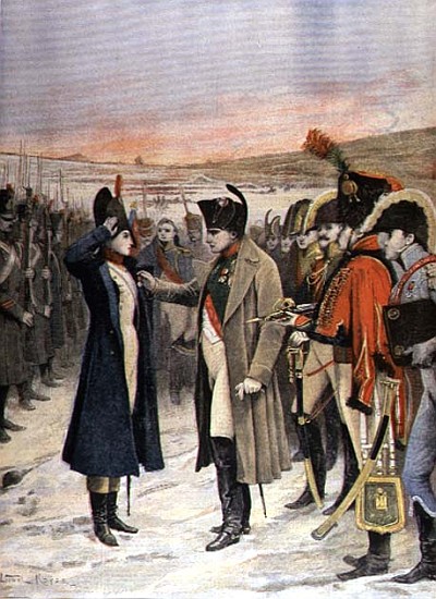 Napoleon Bonaparte (1769-1821) presenting the female officer, Marie Schellinck with a medal on the b from Lionel Noel Royer