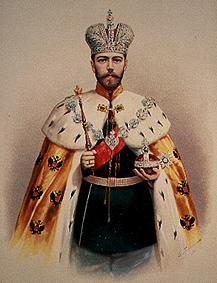 Bildnis des Zaren Nikolai II. from Lithographie