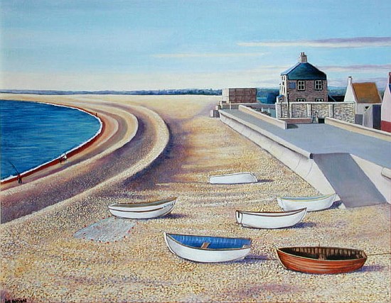 Cove House Inn and Boats, 2004 (oil on board)  from Liz  Wright