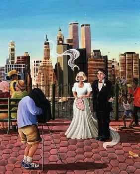 New York Wedding, view of Manhattan