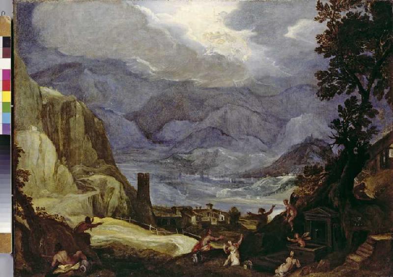 Landschaft mit Sturz des Phaethon from Lodewyk Pozzoserrato Toeput