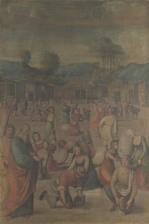 The Israelites gathering Manna (from the Story of Moses) from Lorenzo Costa