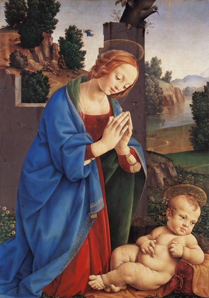 The Virgin Adoring the Child, 1490-1500 from Lorenzo di Credi
