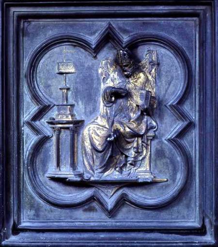 St Augustine, panel H of the North Doors of the Baptistery of San Giovanni from Lorenzo  Ghiberti