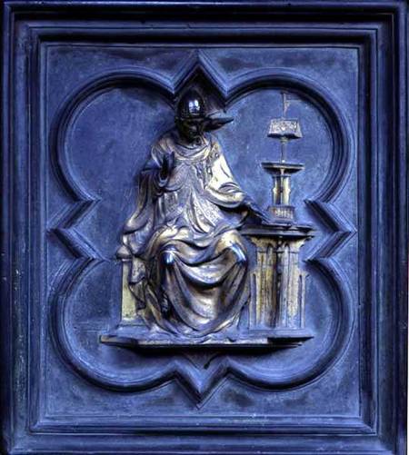 St. Gregory, panel G of the North Doors of the Baptistery of San Giovanni from Lorenzo  Ghiberti
