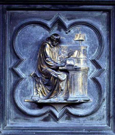 St Jerome, panel F of the North Doors of the Baptistery of San Giovanni from Lorenzo  Ghiberti