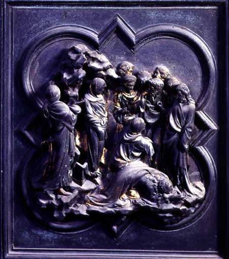 The Raising of Lazarus, tenth panel of the North Doors of the Baptistery of San Giovanni from Lorenzo  Ghiberti