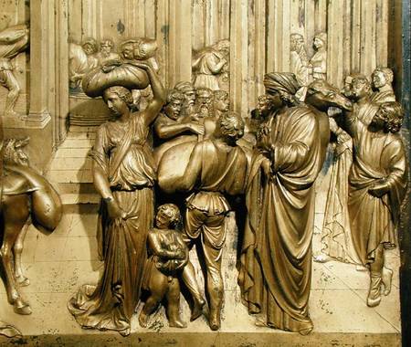 The Story of Joseph, detail from the original panel from the East Doors of the Baptistery from Lorenzo  Ghiberti