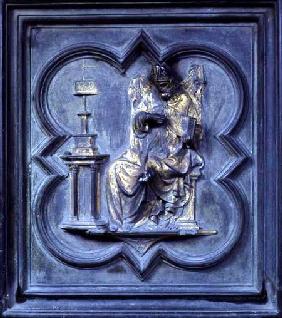 St Augustine, panel H of the North Doors of the Baptistery of San Giovanni
