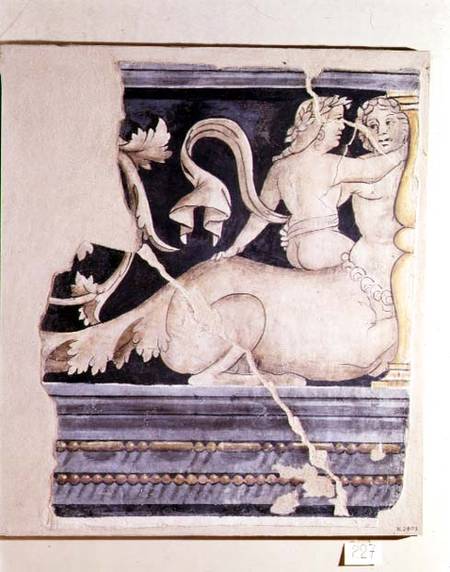 Fragment of a fresco depicting a centaur and a female figure from Lorenzo Leonbruno