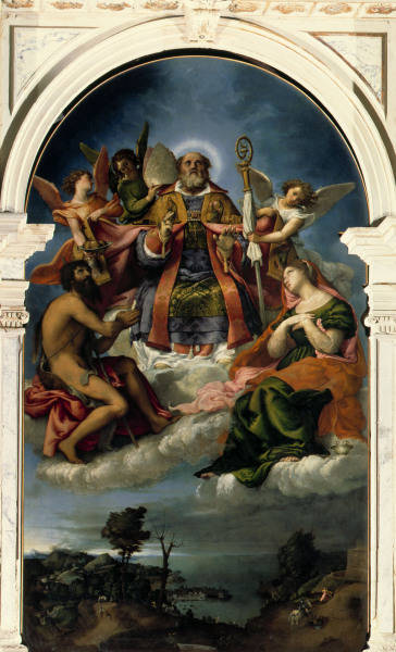 L.Lotto, Nikolaus in der Glorie from Lorenzo Lotto