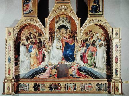 The Coronation of the Virgin (tempera & gold leaf on panel) from Lorenzo  Monaco