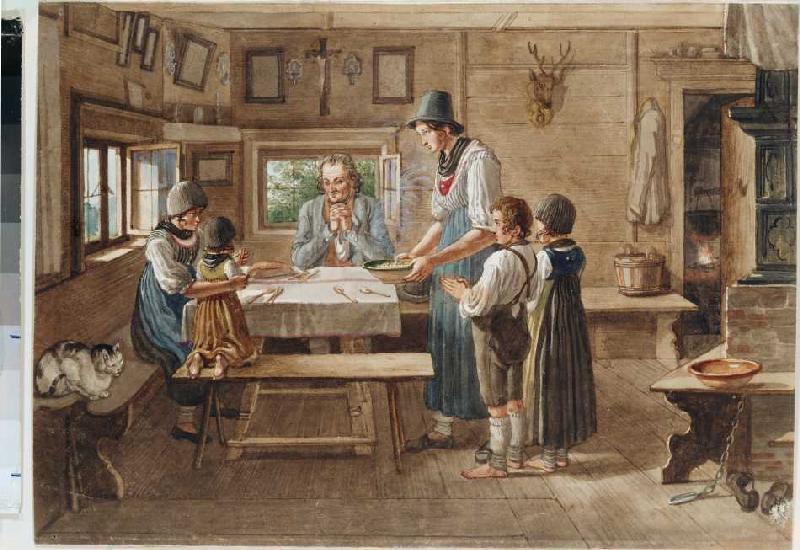 Das Tischgebet. from Lorenzo Quaglio d.J.
