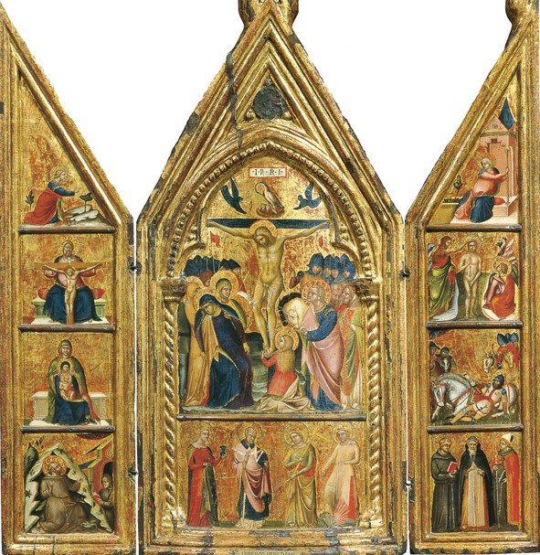 Portable Triptych with a central Crucifixion from Lorenzo Veneziano