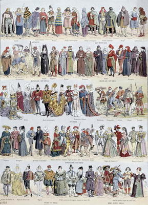 Pictorial history of clothing in Ancient Gaul and in France up to the beginning of the seventeenth c from Louis Bombled