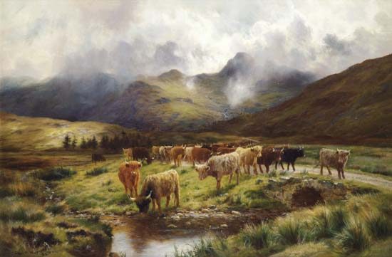 Eine Hochland-Herde bei Strathfillan, Perthshire from Louis Bosworth Hurt