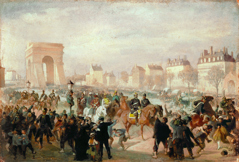 Einzug der deutschen Truppen mit Bismarck in Paris am 3.März from Louis Braun