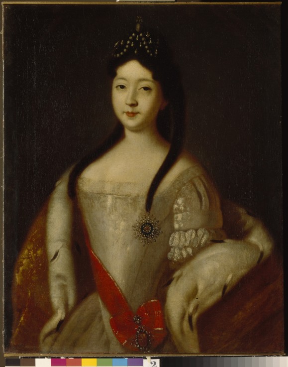 Portrait of the Tsesarevna Anna Petrovna of Russia (1708-1728), the daughter of Emperor Peter I of R from Louis Caravaque