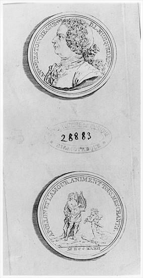 Andre Cardinal Destouches; engraved from a medal of 1732, c.1750 from Louis Crepy