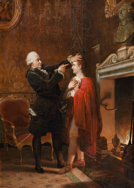 Jean-Francois Ducis (1733-1816) Telling the Future of the Actor, Talma, by Reading the Lines on his from Louis Ducis