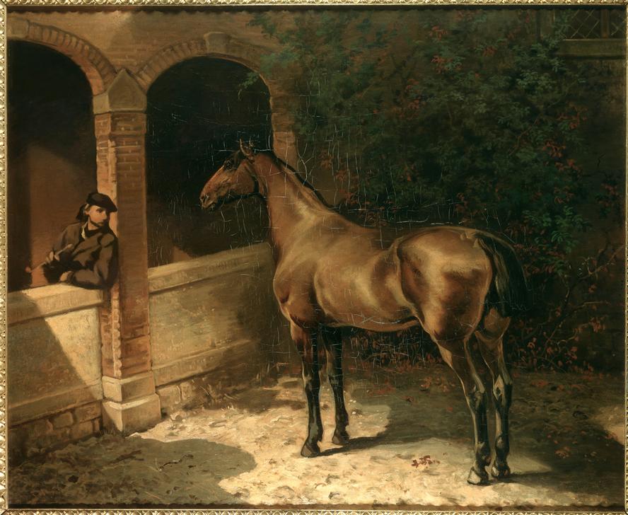 Horse and smoker from Louis Ferdinand von Rayski