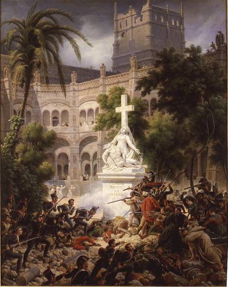 Assault on the Monastery of San Engracio in Zaragoza, 8th February 1809 from Louis Lejeune