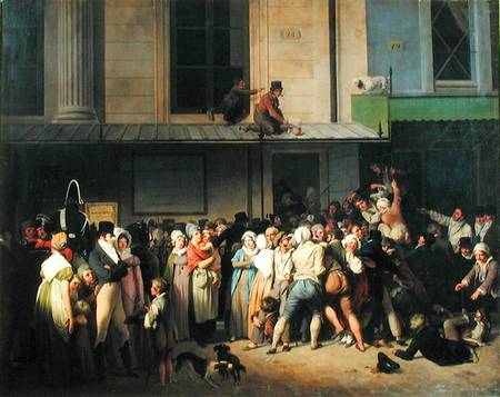 The Entrance to the Theatre de l'Ambigu-Comique before a Free Performance from Louis-Léopold Boilly