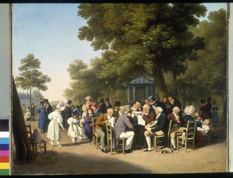 Die Freizeit-Politiker in den Tuillerien in Paris. from Louis-Léopold Boilly