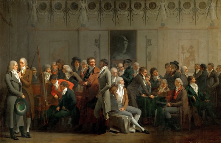 Meeting of Artists in the Atelier of Isabey from Louis-Léopold Boilly