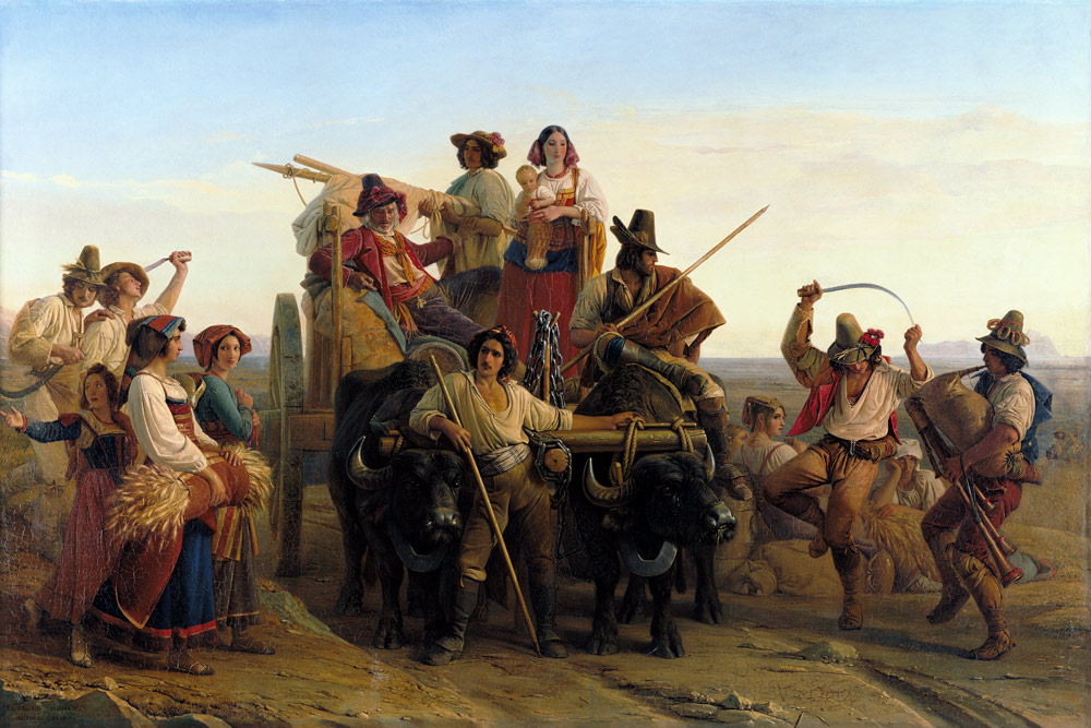 The Arrival of the Harvesters in the Pontine Marshes from Louis Leopold Robert