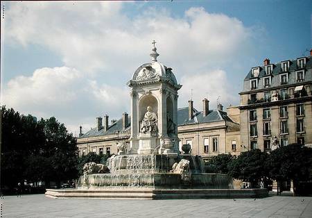 View of the Fontaine des Quatre-Eveques, Place Saint-Sulpice from Louis or Ludovico Visconti