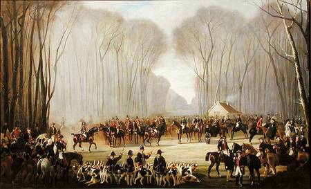 Hunt Meeting at Puis au Roi in the Forest of Compiegne from Louis Robert Heyrault