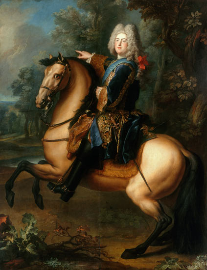 König August III. von Polen als Prinz zu Pferde from Louis Silvestre d.J.
