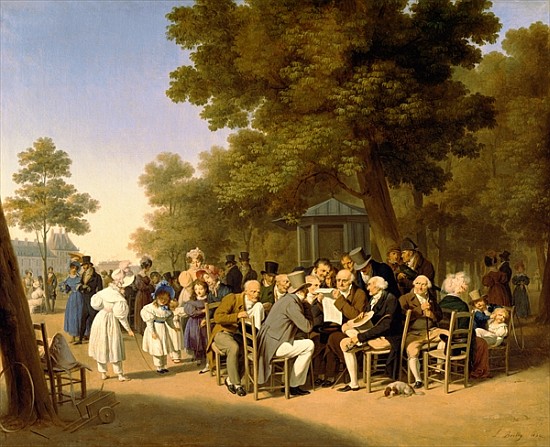 Politicians in the Tuileries Gardens from Louis Leopold Boilly
