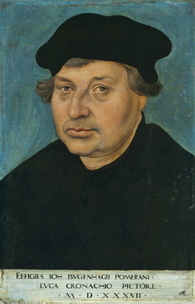 Bildnis des Reformators Johann Bugenhagen (1485-1558) from Lucas Cranach d. Ä.