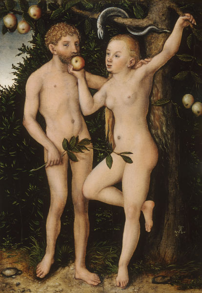 Adam und Eva. from Lucas Cranach d. Ä.