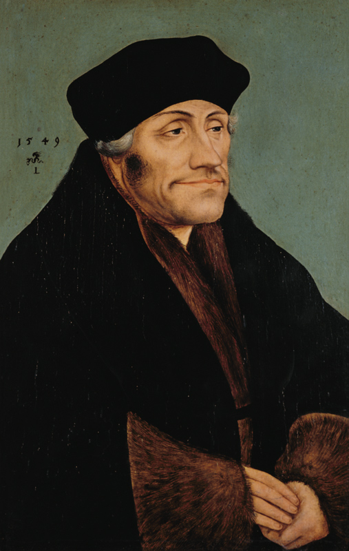 Bildnis des Erasmus von Rotterdam. from Lucas Cranach d. Ä.