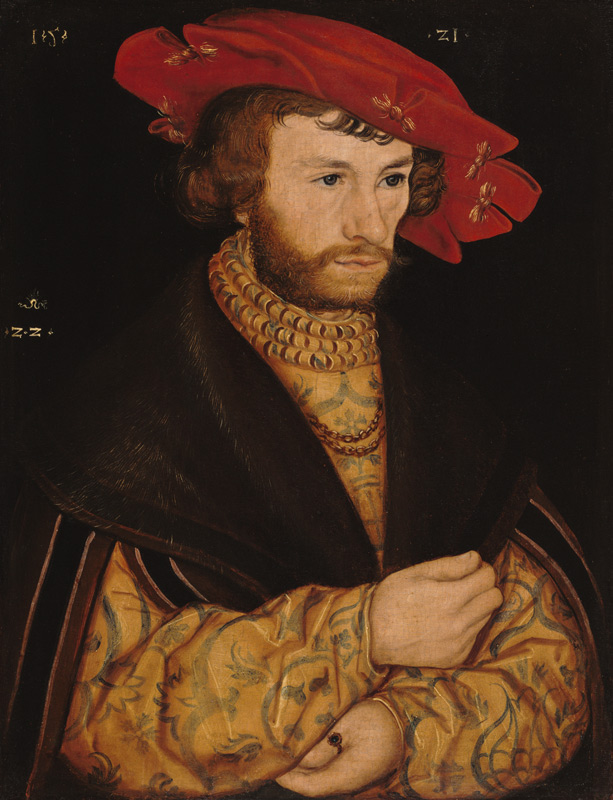 Junger Mann mit rotem Barett from Lucas Cranach d. Ä.