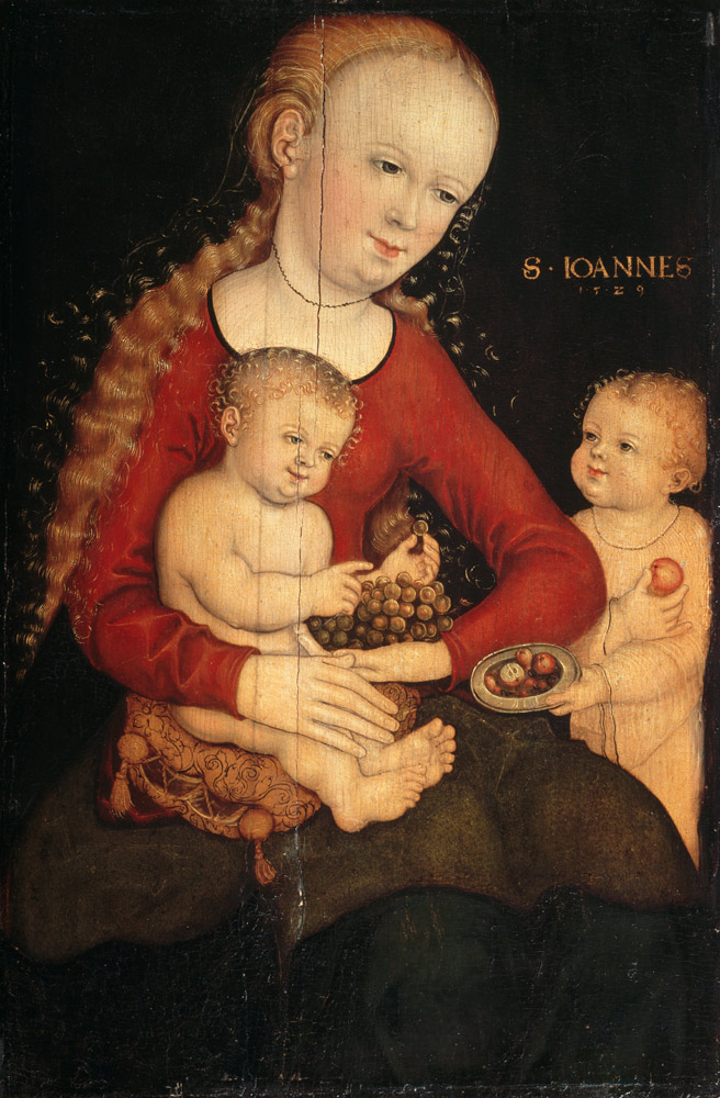 Virgin and child with John the Baptist as a Boy from Lucas Cranach d. Ä.