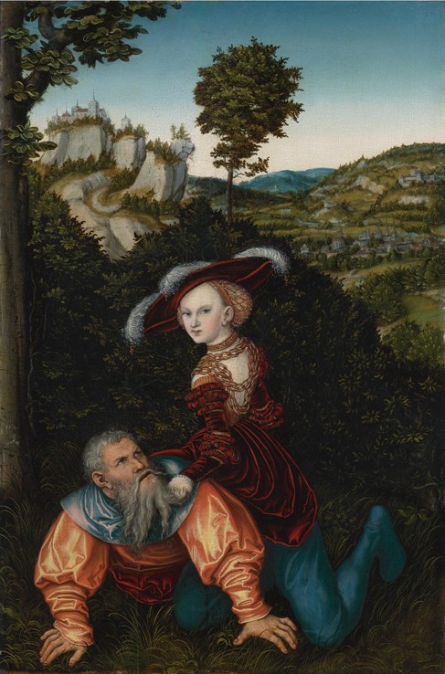 Aristotle and Phyllis from Lucas Cranach d. Ä.