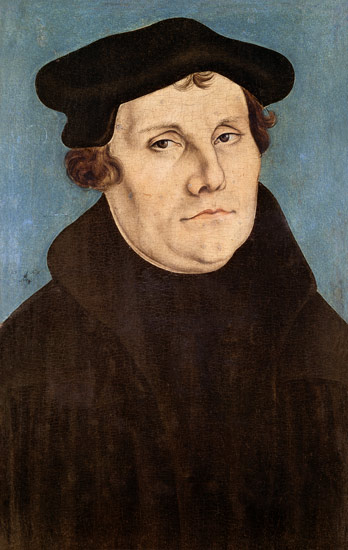 Portrait of Martin Luther (1483-1546) from Lucas Cranach d. Ä.