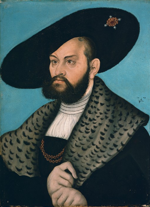 Portrait of Margrave Abrecht of Brandenburg-Ansbach, Duke of Prussia from Lucas Cranach d. Ä.